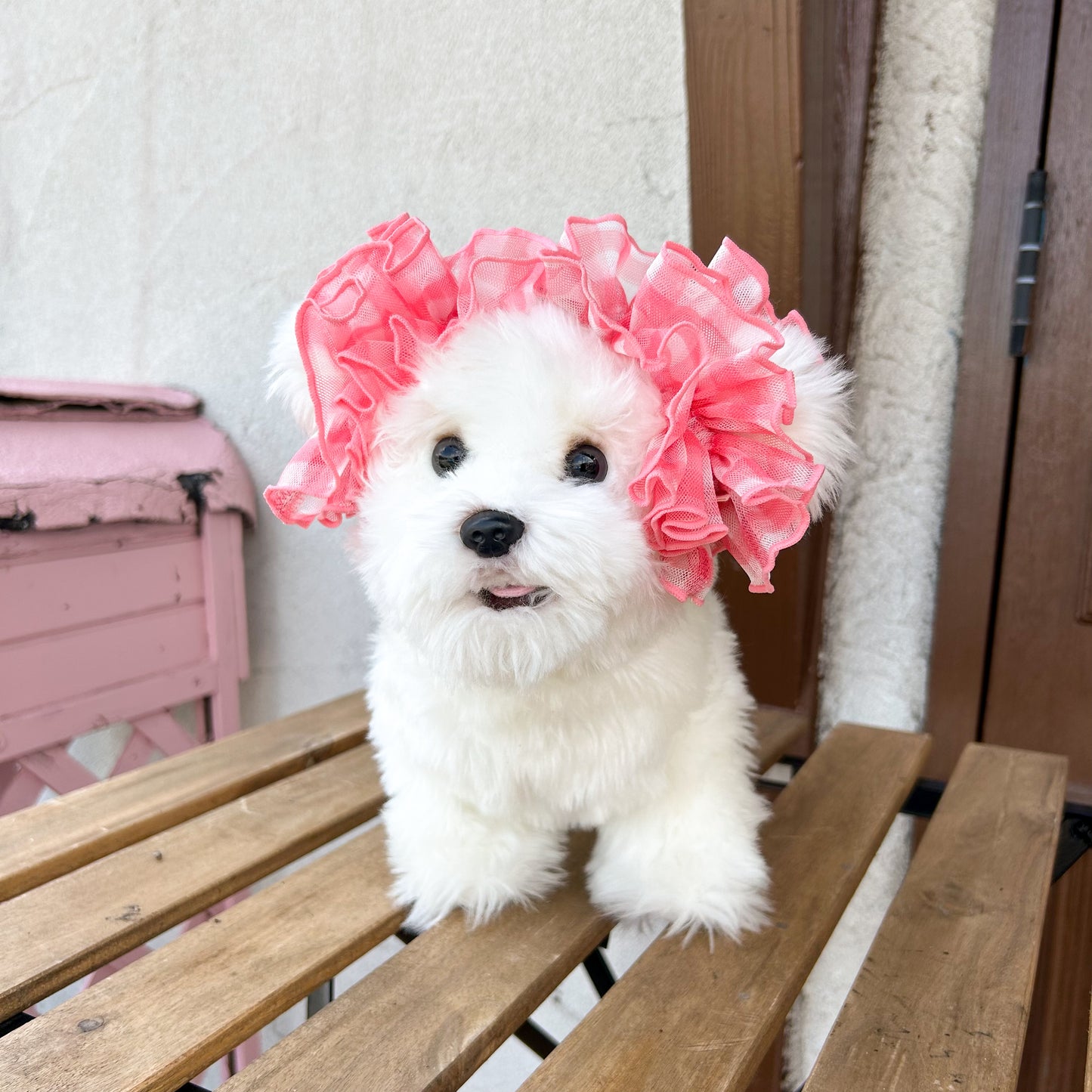 【イヤーシュシュ】ギンガムレッド