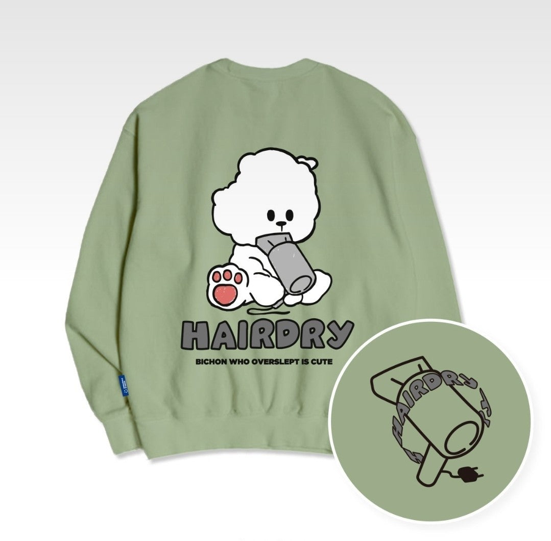 【バックプリントトレーナー】 ビションHAIRDRY 全3色