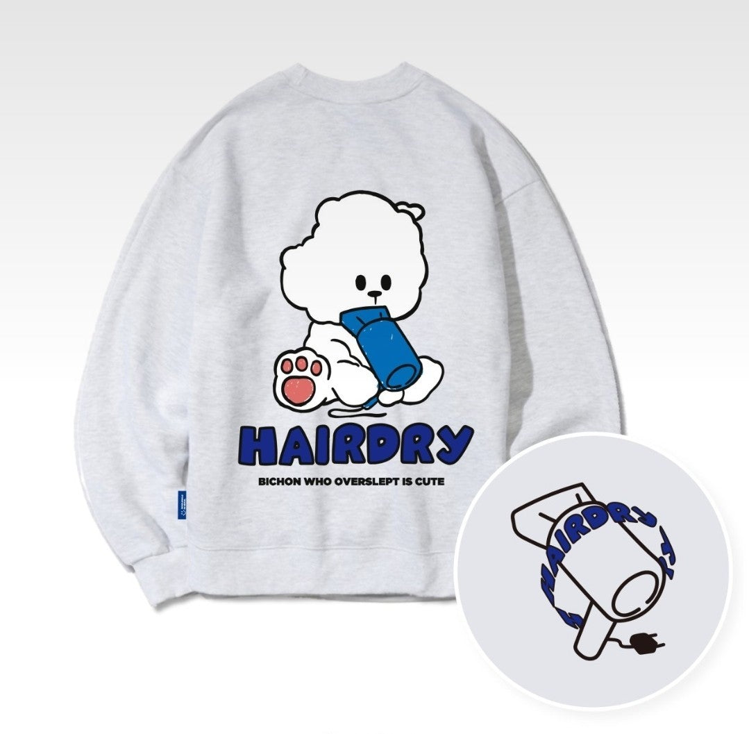 【バックプリントトレーナー】 ビションHAIRDRY 全3色