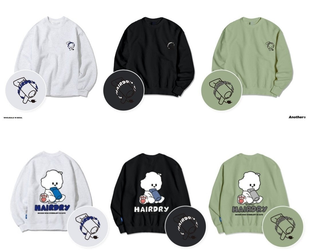 【バックプリントトレーナー】 ビションHAIRDRY 全3色