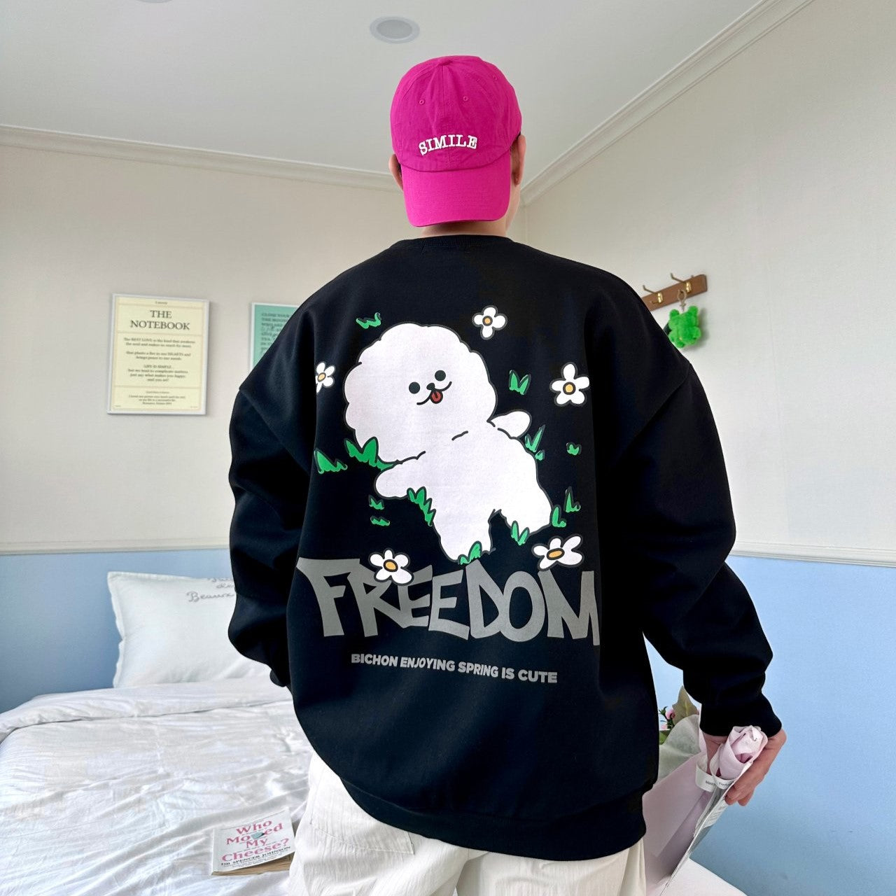【バックプリントトレーナー】 ビションFREEDOM 全4色