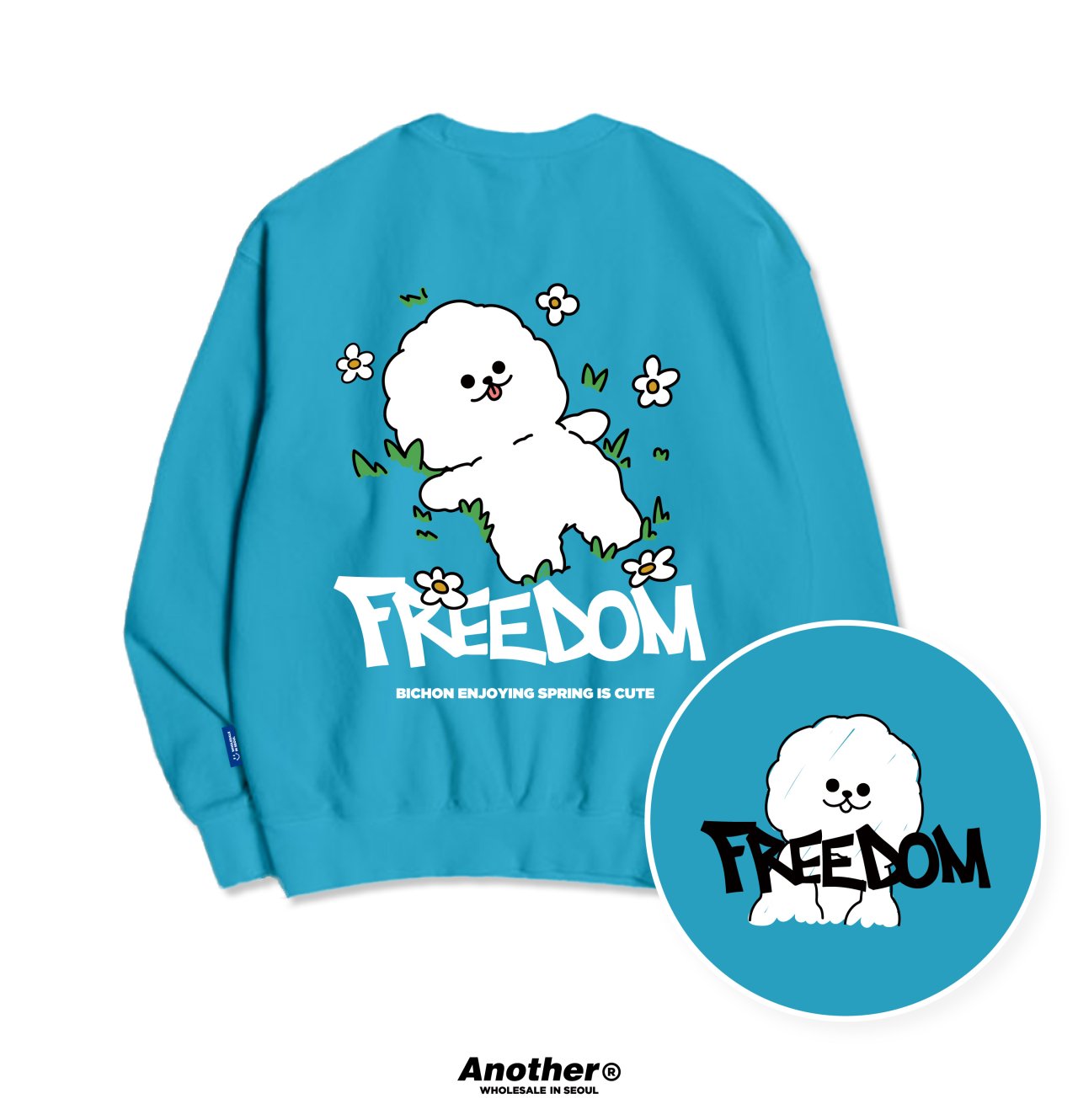 【バックプリントトレーナー】 ビションFREEDOM 全4色