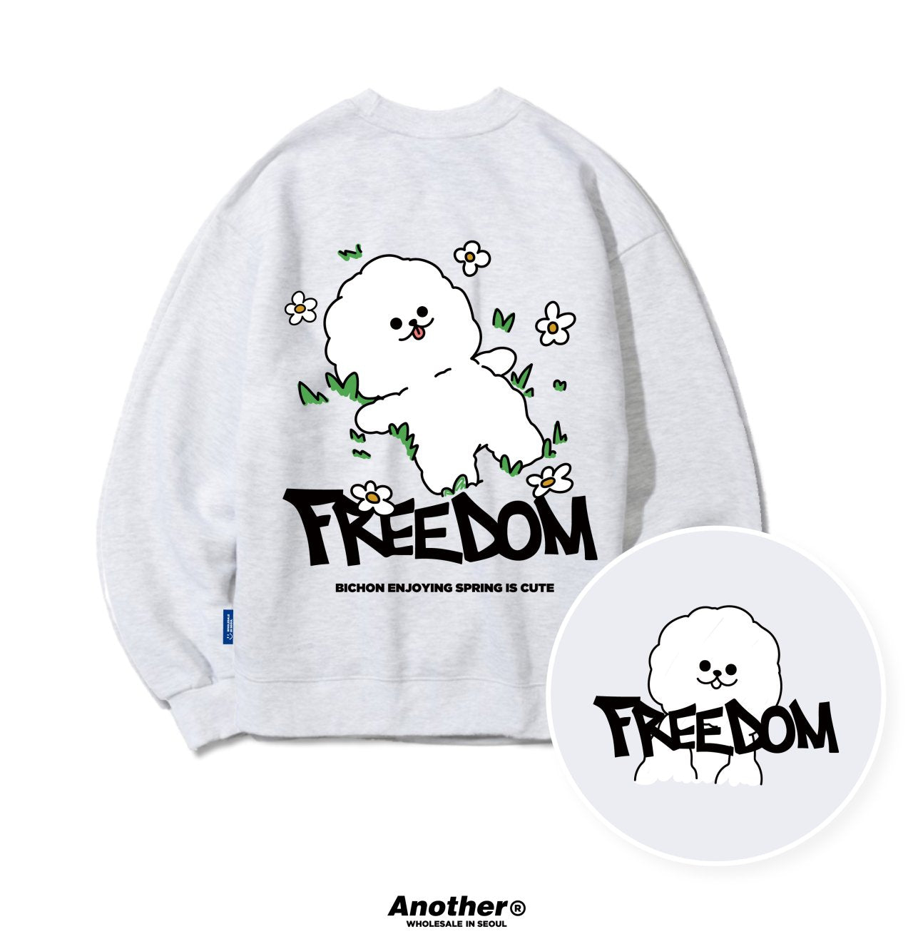 【バックプリントトレーナー】 ビションFREEDOM 全4色