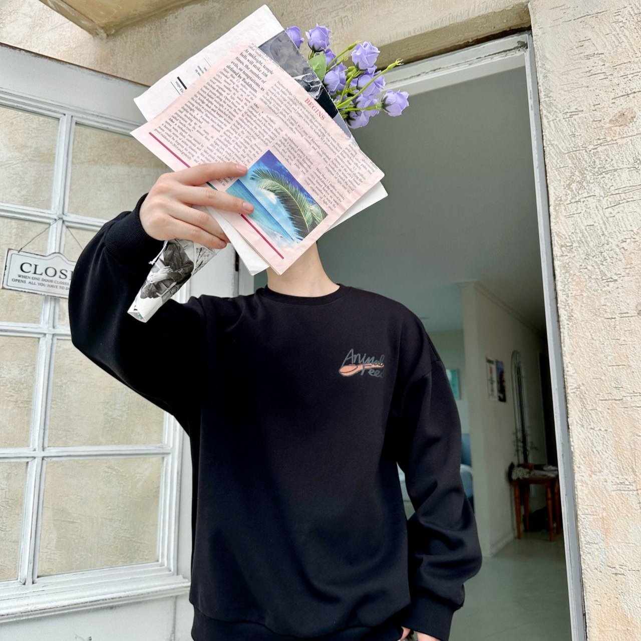 【バックプリントトレーナー】 ビションFOOD 全3色