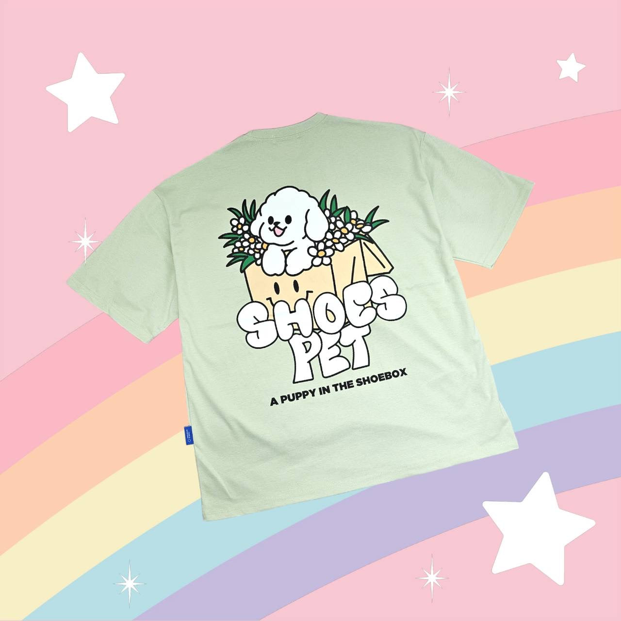 【半袖背面ロゴTシャツ】わんこSHOESPET 全2色