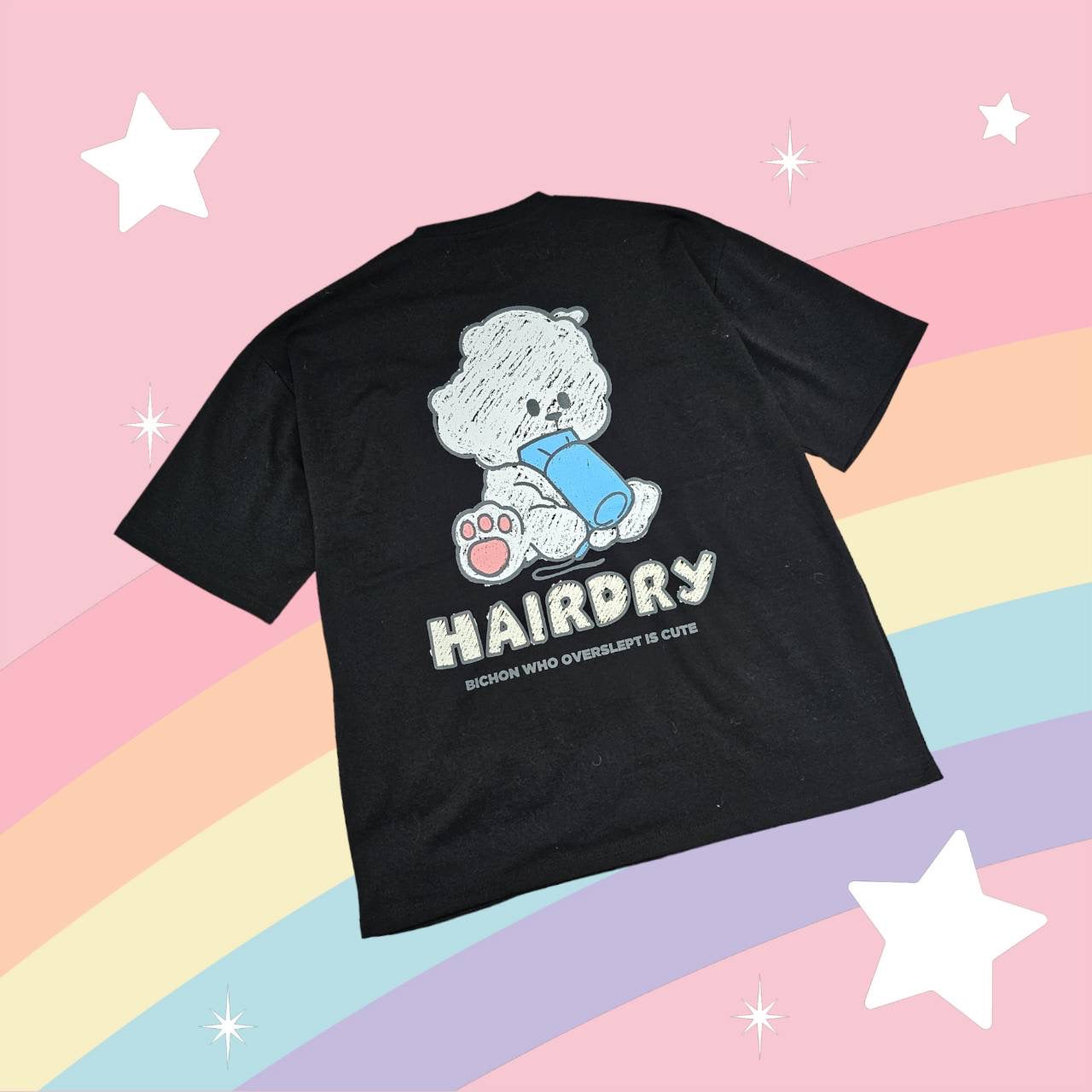 【半袖背面ロゴTシャツ】 ビションHAIRDRY 全2色