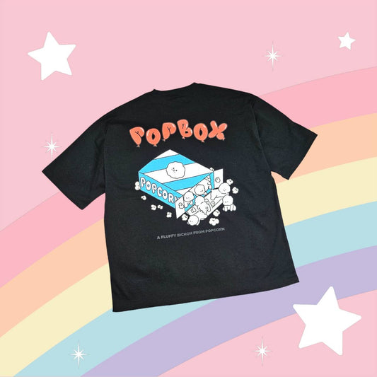 【半袖背面ロゴTシャツ】 ビションPOPBOX 全2色